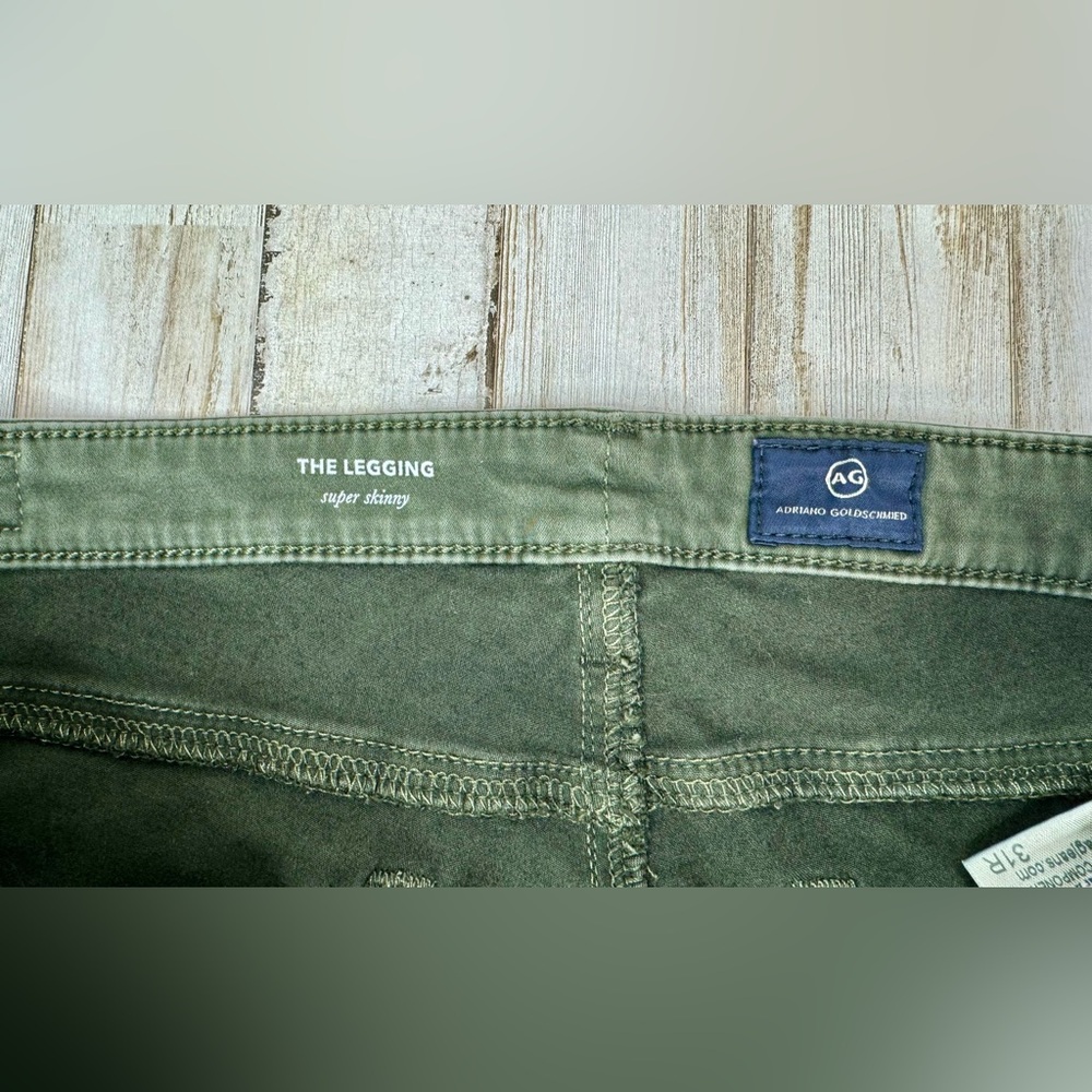 AG Adriano Goldschmied Jeans Womens 31R Green The Legging Super Skinny Fit - Picture 5 of 13